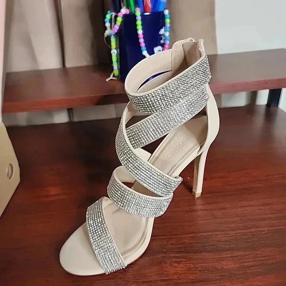 Charlotte Russe Rhinestone strappy heels.  Size 6 - Picture 7 of 7